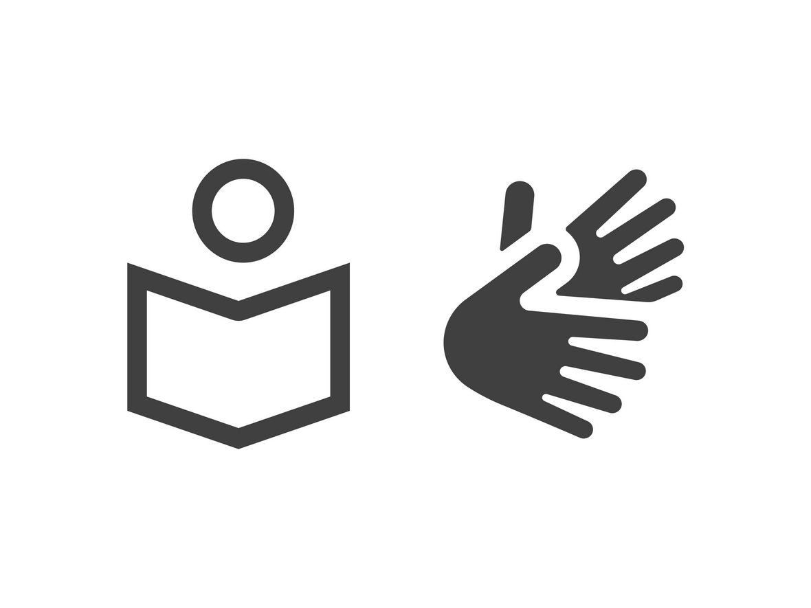 Logo Leichte Sprache, Gebärdensprache